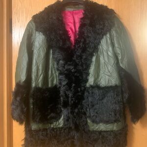 Stylish Black and Green Women's Jacket
